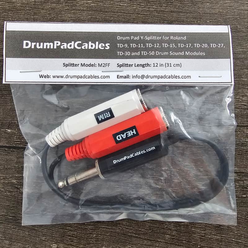 Y-splitter for Roland drum modules TD-9/11/12/15/17/20/27/30/50 image 1