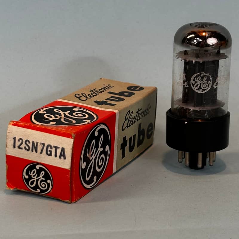 1976 General Electric 12SN7GTA Vintage 1970s Black Plate Tube! T527 image 1