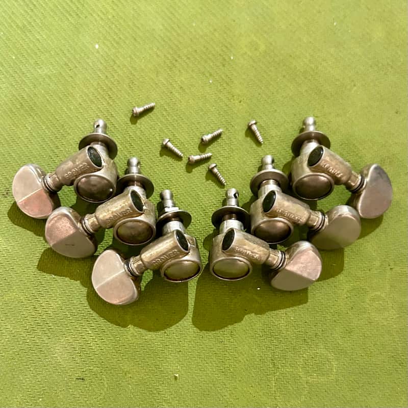 3X3 Grover Rotomatic Tuners 60s/70s Nickel image 1
