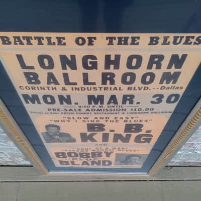 Vintage 1981 B.B. King and Bobby "Blue" Bland Longhorn Ballroom Globe Concert Poster! image 2