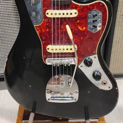 Fender Jaguar 1963 Black Refin with Matching Headstock image 4