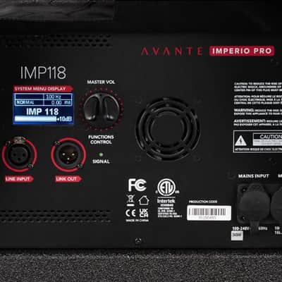 Avante Audio Imperio Pro IMP118 18" Active Subwoofer w/DSP+Sub Pole w/Adapter image 12