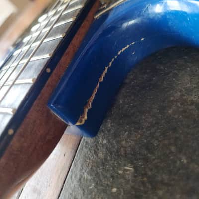 Cort mini short-scale SS strat  - blue image 13