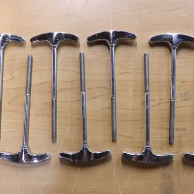 Ludwig USA 4 1/8" Chrome T Rods 8pk Vintage 1960's -70's #2 image 6