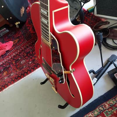 D'Angelico Deluxe EXL-1 Hollow Body Archtop 2010s - Matte Cherry image 3