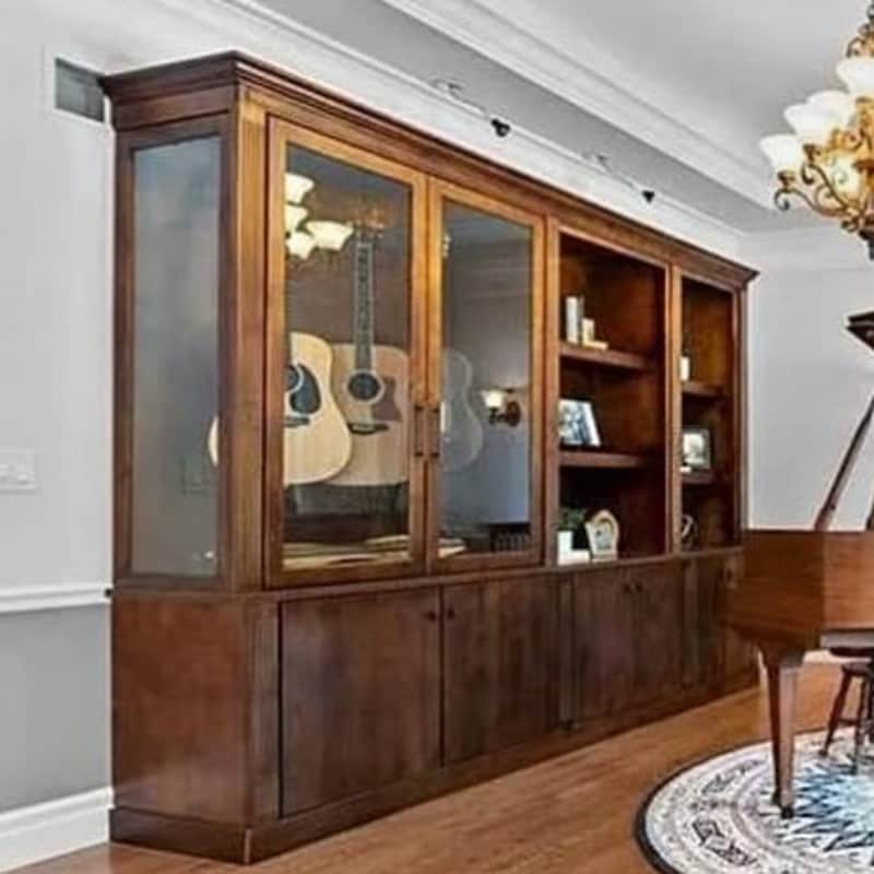 Custom Built Guitar Cabinet & Book Case image 1