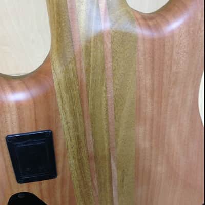 4/4 Haze Neck-thru 4-String Electric Bass Guitar Natural+Free Gig Bag. SPB-3213N image 8