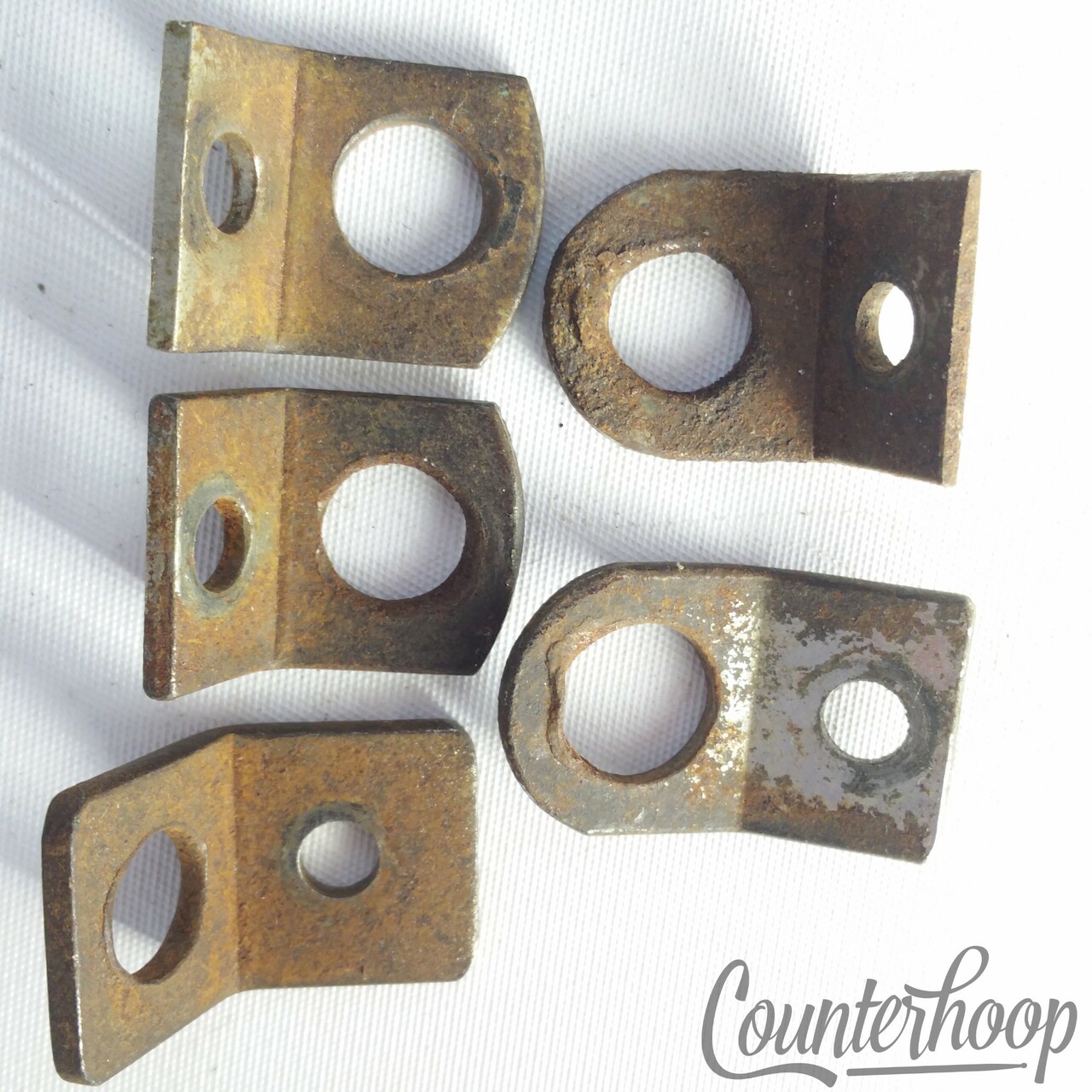 5x Early American Marching Snare Drum Carrying Hooks Harness Tension Rod Clips — main photograph