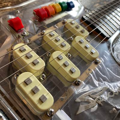 Very Rare Museum Grade 1990's Japanese Teisco Spectrum 5 Acrylic with OHSC. 100 built Worldwide image 10