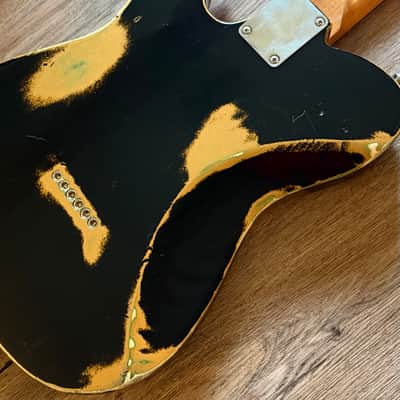 Big River “Liam” • Heavy Aged Black over Metallic Gold Top Nitro • R.Maple/Rosewood • Onamac Pick Ups image 13