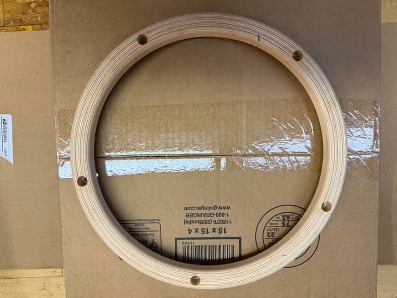 Precision Drum Co. Maple Drum Rim Set (5-hole) 2020 - Unfinished Maple image 1