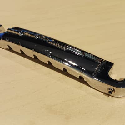 Gibson lightning compensate wraparound tailpiece bridge - Chrome image 3