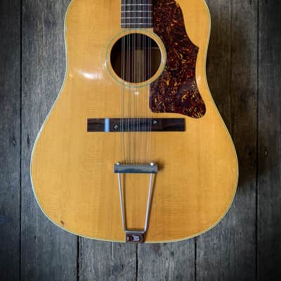 1967 Gibson B45-12-N 12 Stain Acoustic in Natural finish with hard shell case image 1