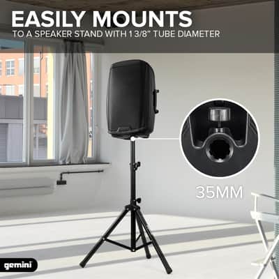 Gemini Sound AS-2115BT Active 15 Inch Woofer 2000 Watt DJ Monitor Powered Amplified PA Speakers System with Bluetooth, Wireless Stereo Pairing, Onboard 2 Channel Mixer Handles and Portable Fly Points image 5