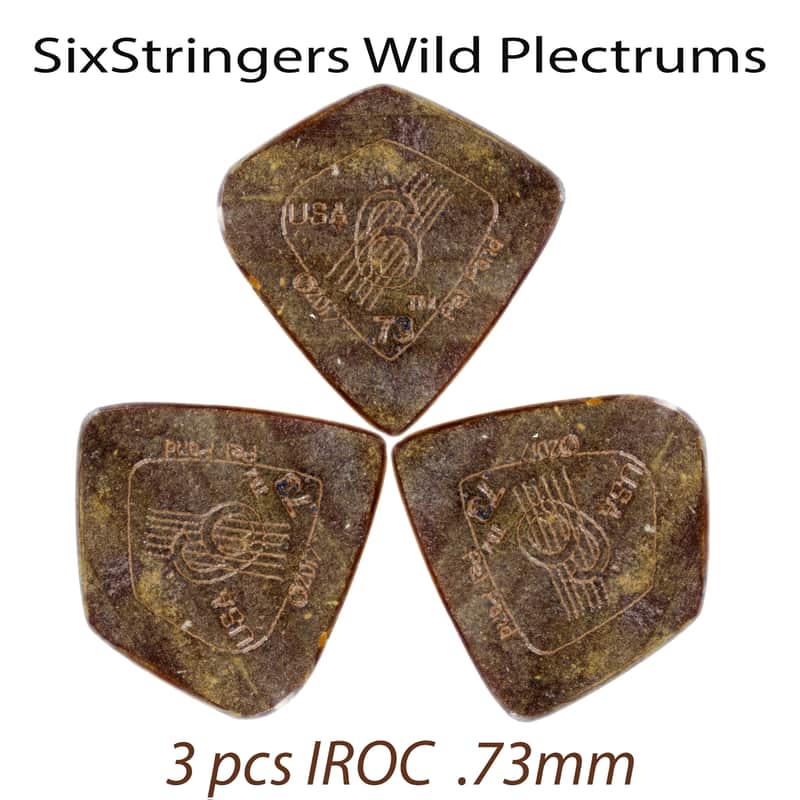Handmade Guitar Picks SixStringers Wild Plectrum IROC .73mm (3 picks) Free Shipping image 1