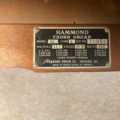 Hammond S6 Chord Organ image 3