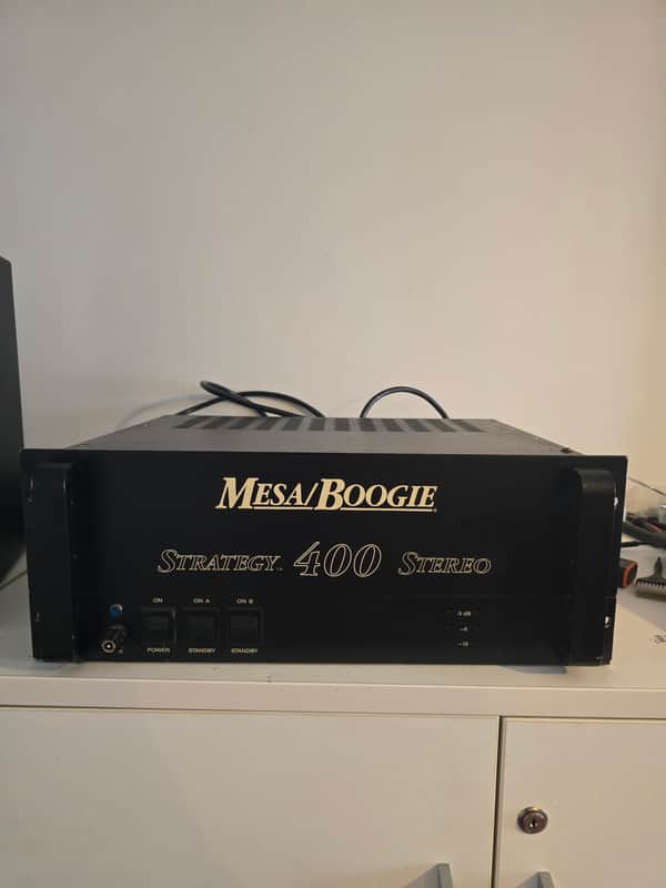 Mesa Boogie Strategy 400 2-Channel 200-Watt Power Amplifier 1980s Black image 1