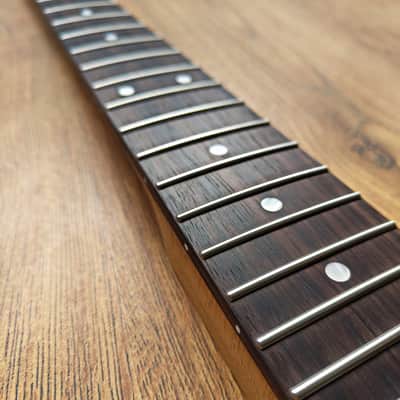 Telecaster Compatible Pro Roasted Flame Maple and Rosewood Guitar Neck Unfinished Paddle Headstock image 4