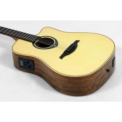 Lag Guitars Tramontane HyVibe THV20DCE Dreadnought Acoustic-Electric Smart Guitar Regular Natural image 2