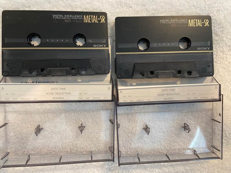 Sony Metal SR-100 Metal Bias Two Cassettes 100m image 1