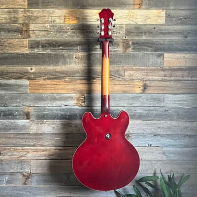 (18279) Epiphone Riviera Mini Ch Semi-Hollow Electric Guitar - 2004 - Cherry image 21