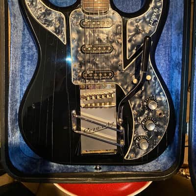 Burns Black Bison with Scroll Headstock, 3 Rez-O-Matik Pickups, Blue Shell Pickguard, Plek’d beautiful fingerboard, all Original! image 8
