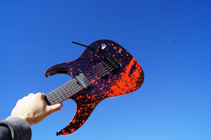 Schecter DIAMOND SERIES Sullivan King Banshee-6 FR-S Obsidian Blood 6-String Electric Guitar image 1