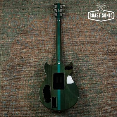 1999 Yamaha SG-T2 Masayoshi Takanaka Signature Model, transparent blue, with case image 5