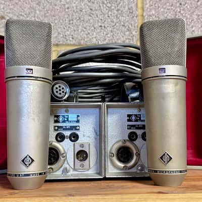 Neumann U67 Large Diaphragm Multipattern Tube Condenser Microphone - Matched pair, consecutive serials image 4