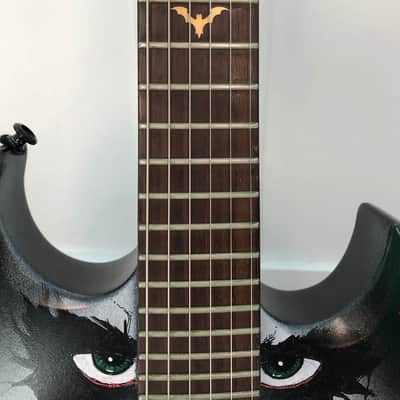 Handpainted Joker Batman Bat shape Brownsville Guitar image 8