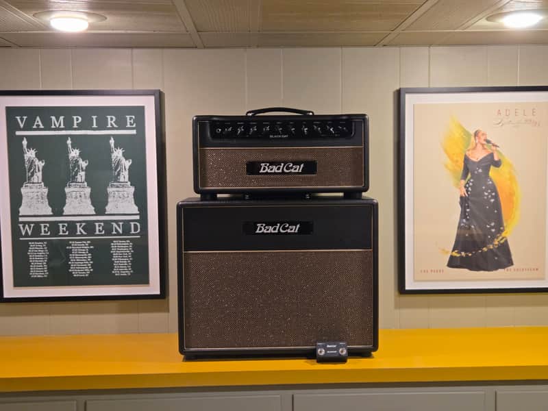 Bad Cat Black Cat 20W Head + Matching 1x12 Cabinet with Footswitch and Cover — Excellent Condition image 1