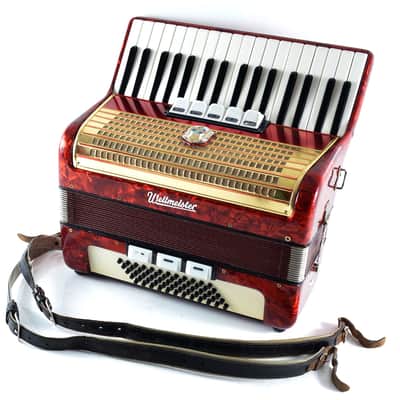 Vintage German Made TOP Piano Accordion Weltmeister 60 bass,8 sw.+Original Hard Case&Shoulder Straps image 11