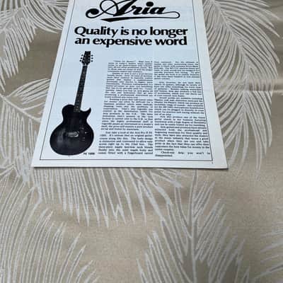 RARE Vintage Aria Guitars Original Gigsville Newsletter/Catalog 1960's/1970's image 1