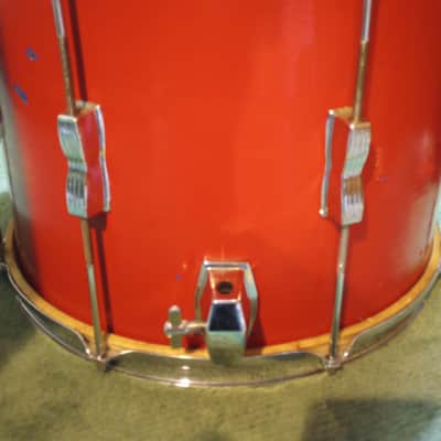 WFL/Ludwig 15"(diameter)x12"(depth) Floor Tom 1950's/60's - Red Paint image 7