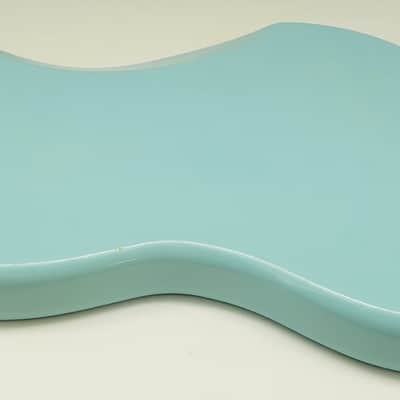 4lbs 6oz Nitro Lacquer Aged Relic Daphne Blue Jazz-Style Guitar Body image 9