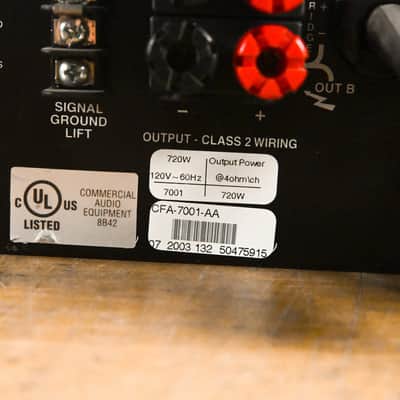 Crest Audio 7001 2-Channel Power Amplifier CG011TZ image 10