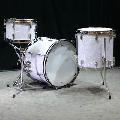Slingerland Radio King Drum Kit 20-12-14in  White Marine Pearl image 4