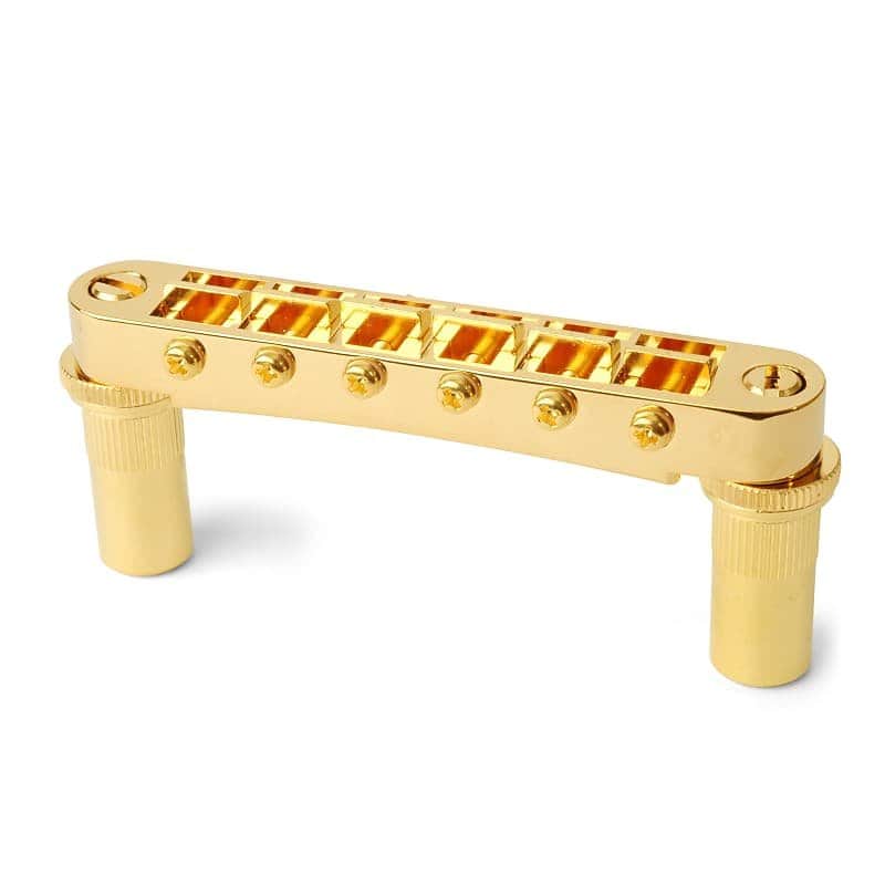 Gotoh Tune-o-matic Bridge with Studs/Bushings, Gold image 1