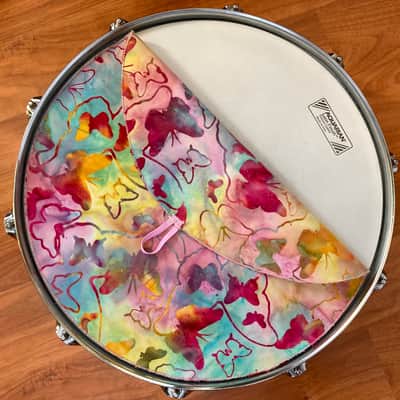 14" single layer Drum Bunny cloth drum cover - dampener - partial mute - compare to Drum Tortillas - Quesadilla - Big Fat Snare image 2