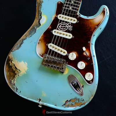 Fender Stratocaster 60th Anniversary Daphne Blue Aged Relic image 6