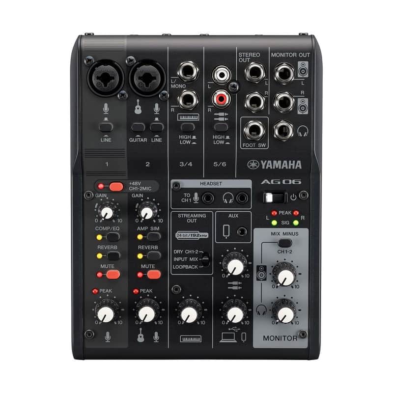 Yamaha AG06MK2 Live Streaming Mixer and Interface, - Bundled with Cubase AI image 1