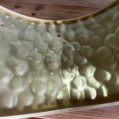 Hammered Brass 8x14 Snare Drum Shell Predrilled 4.5" image 4