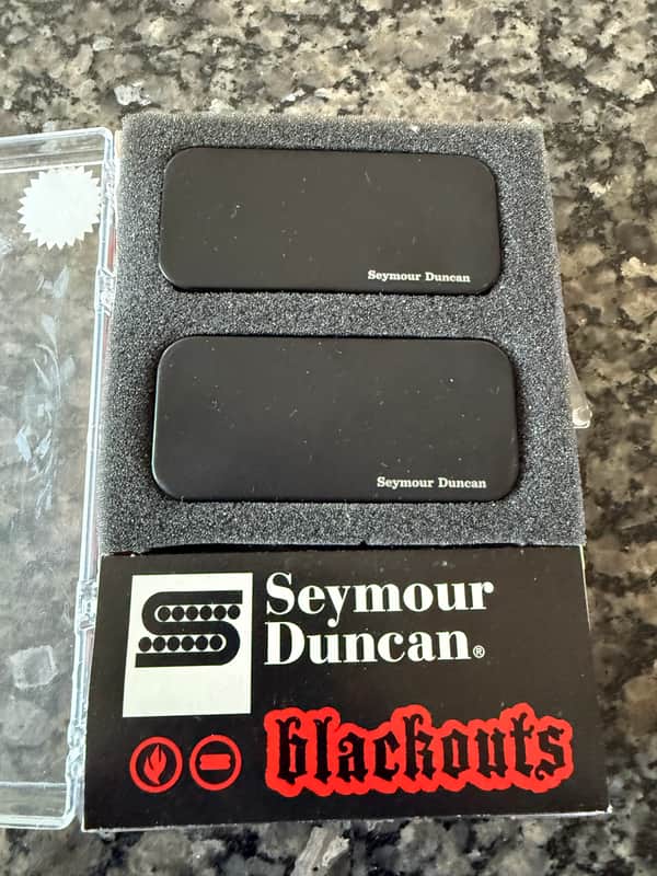 Seymour Duncan AHB-1s Blackouts 7-String Phase I Humbucker Set 2010s - Black image 1