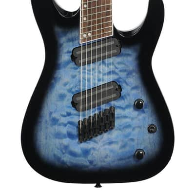 Jackson X Series Soloist Arch Top SLATX7Q MS 7-String Trans Blue Burst image 3