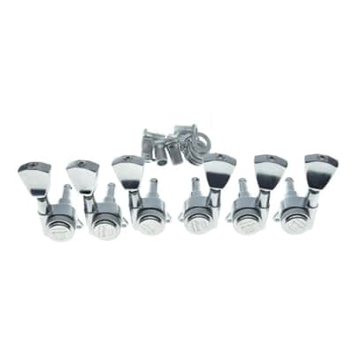 3X3 Locking Tuners 18:1 Guitar Tuning Keys Locking Tuning Machines With Keystone Buttons For Lp/Les Paul/Sg/Es Or Acoustic Guitars Chrome image 3