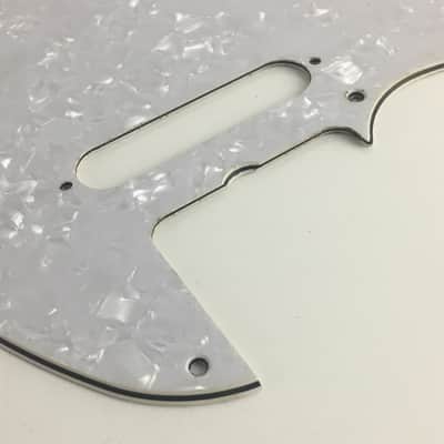 Vintage Lefty Pickguard For Fender Style Guitar Left 4ply Relic White Pearl Tele image 6
