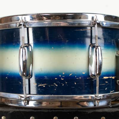 1960 Slingerland 7x14 Blue & Silver Duco Student Model Snare Drum image 7