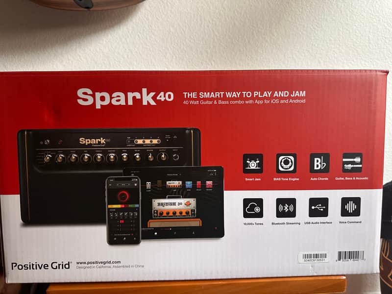 Positive Grid Spark 40 40-Watt 2x4" Modeling Guitar Combo 2020 - Present - Black image 1