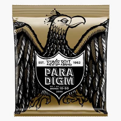 Paradigm Extra-Light 80/20 Bronze Acoustic Guitar Strings 10-50 Gauge Set Plasma Enhanced Wrap Wire Nanotech Coat-Treated image 1
