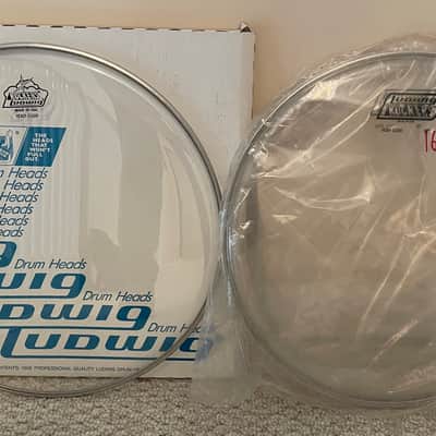 (3) NOS Ludwig 16” Rockers Heavy Clear drumheads image 3